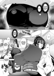 ahegao bottomless breasts cell_phone comic fellatio greyscale hard_translated heart huge_breasts kissing licking milf monochrome nude nurse oral ponytail scientist sex sonobe_ayako symbol_in_eyes tawara_hiryuu text topless translated rating:Questionable score:25 user:L12@
