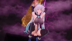 3d animated armpits arms_above_head blue_eyes blush boots bouncing_breasts brain_drain breasts celestia_quartz corruption cuffs cum dildo electricity eye_roll futanari futasub gloves grey_hair handsfree_ejaculation heavy_eyelids high_heels huge_breasts huge_cock hypnotic_gas koikatsu! leotard moawi1 multicolored_hair navel open_mouth opera_gloves orgasm original penis pussy_juice sex_toy solo spread_legs squatting squirting thigh_boots thighhighs tongue tongue_out trembling twintails video rating:Explicit score:20 user:VortexMaster