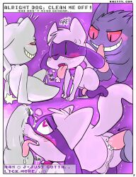 all_fours anal banette bottomless breath comic cum erection evil_smile furry gengar ghost kaitty_(kaittycat) kaittycat licking male_only maledom malesub multiple_doms nintendo non-human_penis nude original panting penis pokemon pokemon_(creature) pokephilia red_eyes riolu sex smile text topless trembling yaoi rating:Explicit score:38 user:Dozzy