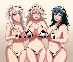 absurdres bikini breasts byleth_eisner cleavage corrin_(fire_emblem) cow_girl cow_print elf_ears empty_eyes fake_animal_ears female_only femsub fire_emblem fire_emblem_awakening fire_emblem_fates fire_emblem_three_houses green_hair hand_on_hip happy_trance large_breasts long_hair looking_at_viewer migirider multiple_girls multiple_subs navel nintendo open_mouth princess robin_(fire_emblem_awakening) standing twintails white_hair rating:Questionable score:176 user:Icontrol