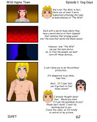 black_hair blonde_hair bottomless breasts collar comic femsub idpet lara_(idpet) lei_(idpet) long_hair nude original sara_(idpet) short_hair tech_control text topless rating:Questionable score:9 user:IDPet