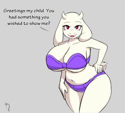  bikini breasts femsub furry goat_girl harvestman_here huge_breasts milf toriel_dreemurr undertale  rating:questionable score: user:plsignoreme