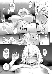 after_sex after_vaginal ahoge begging blush bottomless breasts bukkake comic consensual cum cum_in_pussy cum_on_body cum_on_face cum_on_hair fate/grand_order fate_(series) greyscale hard_translated huge_breasts jeanne_alter monochrome nipples nude pussy pussy_juice ritsuka_fujimaru sex short_hair sweat text thick_thighs thighs topless translated try vaginal white_hair yellow_eyes rating:Explicit score:38 user:Disastermaster55