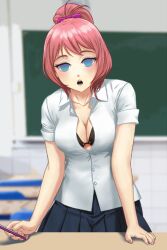 blue_eyes breasts cell_phone crystal_(zko) empty_eyes female_only femsub large_breasts original phone pink_hair ponytail school_uniform spiral_clicker rating:Safe score:190 user:Changer