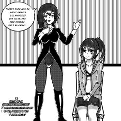 altered_perception bird_girl chicken_pose date_a_live dialogue empty_eyes femdom femsub greyscale idpet long_hair mana_takamiya monochrome pet_play socks stage_hypnosis text rating:Questionable score:30 user:IDPet