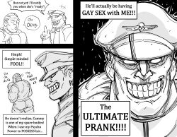  baalbuddy balrog_(street_fighter) comic femsub gloves hat humor m._bison maledom meme monochrome possession street_fighter text  rating:questionable score: user:disastermaster55