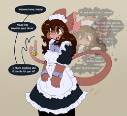  collar female_only femsub furry happy_trance maid maynara mouse_girl solo text thought_bubble  rating:safe score: user:plsignoreme