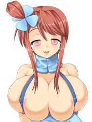 blue_eyes breasts clothed_exposure empty_eyes erect_nipples female_only femsub happy_trance heart heart_eyes huge_breasts lillytank_(manipper) manip nintendo pokemon pokemon_black_and_white red_hair short_hair skyla solo symbol_in_eyes rating:Questionable score:65 user:hypno