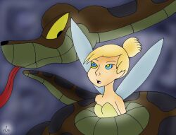 blonde_hair breasts coils disney fairy femsub hypnotic_eyes kaa kaa_eyes lol20 peter_pan_(movie) short_hair snake the_jungle_book tinkerbell western wings rating:safe score: user:hypno