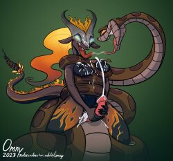  breasts coils cum cum_in_pussy cum_on_breasts disney dragon_girl femsub hypnotic_eyes kaa kaa_eyes maledom omny87 original pompeii_(timberwolfl) ring_eyes smile snake snake_penis the_jungle_book tongue_out  rating:explicit score: user:mrmaster00