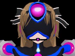 3d 3d_custom_girl ahoge ball_gag blonde_hair bodysuit corruption enemy_conversion eyes_plant_(saihate_no_majo) female_only femsub gag gloves helmet hypnotic_accessory latex long_hair magical_girl mahou_senshi_sweet_knight restrained ribbon ririko_nanase rubber saihate_no_majo simple_background solo twintails rating:Questionable score:5 user:VortexMaster