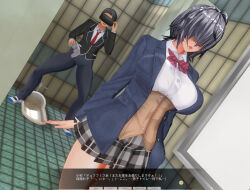 3d aware bangs body_control breasts dialogue femsub hair_covering_both_eyes kasarou large_breasts original remote_control school_uniform short_hair silver_hair skirt tech_control text thick_thighs toilet rating:Questionable score:5 user:ihaveacuteturtle