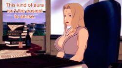 aware blonde_hair breasts brown_eyes clothed dialogue dogdog english_text female_only naruto_(series) solo text tsunade rating:Safe score:0 user:Bootyhunter69