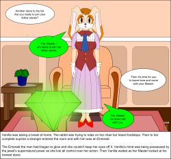  bunny_girl empty_eyes femsub furry nabs001 open_mouth sonic_the_hedgehog_(series) standing standing_at_attention text vanilla_the_rabbit  rating:explicit score: user:oscar044