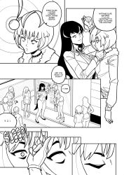 black_hair chin_hold choker comic efalabrino female_only femdom femsub open_mouth pendulum persona_(series) persona_5 sleep_command tae_takemi text rating:Questionable score:76 user:Doomstar