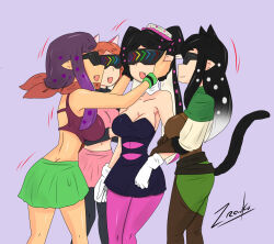 black_hair callie_(splatoon) cat_girl femdom femsub gemna_(mezz+pokemongirl) hypnoshades hypnotized_hypnotist inkling kya_(nazwa) monster_girl multicolored_hair nintendo open_mouth orange_hair original pink_hair purple_hair splatoon splatoon_2 sunglasses tech_control tentacles twintails viltai_(viltai) zronku rating:Questionable score:70 user:viltai