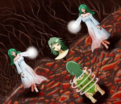 absurdres barefoot blackwidowx bondage femdom femsub final_fantasy final_fantasy_iv green_hair maenad pussy_juice rydia  rating:questionable score: user:blackwidow69x