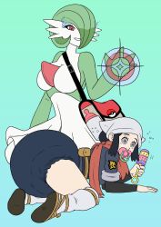  age_regression akari_(pokemon_legends_arceus) black_hair brain_drain breasts diaper femsub gardevoir glowing_eyes green_hair long_hair nintendo pacifier pinkabdl pokemon pokemon_(creature) pokemon_legends_arceus rattle short_hair wishberri  rating:explicit score: user:sexyhex