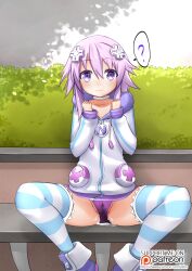 cameltoe cum cum_in_pussy female_only femsub happy_trance hoodie hyperdimension_neptunia looking_at_viewer maledom neptune_(hyperdimension_neptunia) purple_eyes purple_hair pussy sitting smile solo spread_legs text thighhighs unaware vahn_yourdoom rating:Explicit score:47 user:vahn_yourdoom