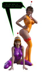 3d antenna daphne_blake dialogue female_only fembot femsub glasses happy_trance headphones leotard robot robotization scooby-doo_(series) tech_control text theheckle transparent_background velma_dinkley rating:Questionable score:41 user:theheckle