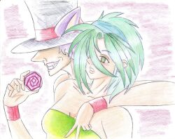 empty_eyes femsub green_hair hypnogoat666 maledom short_hair spiral traditional rating:questionable score: user:hypno