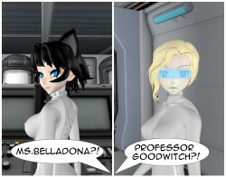 3d absurdres blake_belladonna blue_eyes cat_ears cat_girl collar comic femsub glynda_goodwitch graybot hypnotic_accessory kali_belladonna rwby tech_control tepmarmy text visor weiss_schnee rating:Questionable score:12 user:BlueMonday1984