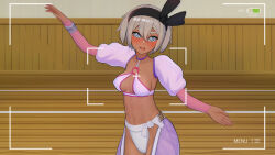 3d bea_(pokemon) breasts dancing dark_skin femsub happy_trance ivatent nintendo pokemon pokemon_sword_and_shield spiral_eyes story symbol_in_eyes rating:Questionable score:56 user:Sector92