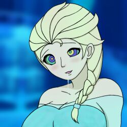 blonde_hair disney drool femsub frozen httpwwwcom hypnotic_eyes kaa_eyes ponytail princess queen_elsa rating:safe score: user:grim