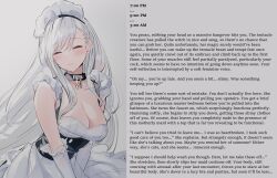 azur_lane belfast_(azur_lane) caption caption_only cleavage femdom headdress large_breasts maid maid_headdress male_pov overlordmiles_(manipper) pov_sub silver_hair text xretakex rating:Explicit score:28 user:OverlordMiles