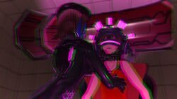 3d bare_shoulders black_lipstick blue_skin breast_grab brown_hair cables chair chin_hold chromatic_aberration collar corruption crotch_tattoo custom_maid_3d_2 empty_eyes female_only femdom femsub glowing hat headphones helmet hypnotized_dom hypnotized_hypnotist latex li_q lipstick multiple_girls multiple_subs open_mouth original restrained rubber short_hair sitting tech_control tongue tongue_out visor wires rating:Questionable score:0 user:VortexMaster