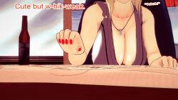 aware beer breasts cleavage clothed dialogue dogdog drinking drunk english_text female_only naruto_(series) solo text tsunade rating:Questionable score:0 user:Bootyhunter69