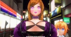 3d bottomless breasts choker clothed femsub kamen_writer_mc large_breasts nude purple_lipstick rika_(made_to_order) shota spiral_eyes symbol_in_eyes text topless rating:Questionable score:1 user:Amazingbrahjr