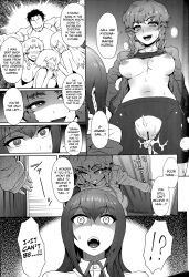black_hair blush braid breasts clothed_exposure comic cum cum_in_pussy cum_on_body dialogue erect_nipples femsub greyscale happy_trance harem hypnotic_drug kurisu_makise large_breasts long_hair maledom mayuri_shiina multiple_girls multiple_subs open_mouth pussy rintarou_okabe short_hair steins;gate surprised suzuha_amane sweat text torn_clothes twintails rating:Explicit score:26 user:Spirals