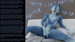3d aware caption crossed_eyes furry happy_trance manip masturbation spread_legs story text thalarynth_(manipper) wendy_(thalarynth) wolf_girl rating:Explicit score:32 user:Thalarynth