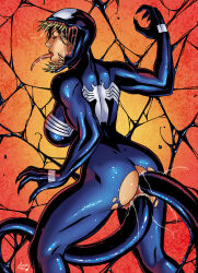  amici_rosita_(geckup) anal breasts double_penetration geckup large_breasts living_costume marvel_comics parasite pussy pussy_juice sex slime super_hero symbiote tentacle_sex tentacles tongue tongue_out vaginal venom_(marvel) western  rating:explicit score: user:hypno