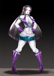 black_hair boa_hancock boots breasts cleavage corruption earrings empty_eyes fairy_tail femsub happy_trance haryudanto high_heels jewelry large_breasts long_hair makeup one_piece pale_skin pink_eyes rock_of_succubus solo studded_collar tattoo thigh_boots rating:Questionable score:68 user:TheGoodShank