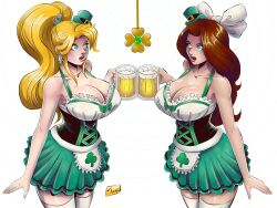 blonde_hair bow breasts crimson_(stepfordcrimson) crystal female_only femsub hairpin holly_the_dolly_(hollydolly) large_breasts long_hair original pendulum red_hair shono spiral_eyes st._patrick's_day symbol_in_eyes rating:Questionable score:178 user:StepfordCrimson