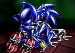 absurdres cum enemy_conversion furry liquid_metal male_only malesub metal_sonic open_mouth penis robotization silverslime slime sonic_the_hedgehog sonic_the_hedgehog_(series) transformation yaoi rating:Explicit score:9 user:SilverSlime