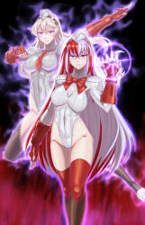 alear_(fire_emblem) alternate_costume alternate_hair_color aura barefoot blue_eyes breasts capcom corrin_(fire_emblem) corruption feet femdom femsub fingerless_gloves fire_emblem fire_emblem_engage fire_emblem_fates floating ghost gloves glowing hat hypnotic_accessory hypnotized_dom leebigtree long_hair multicolored_hair nintendo possession red_eyes red_hair ring shadaloo_dolls street_fighter thighhighs thighs tie unhappy_trance white_hair rating:Safe score:7 user:AngryMan
