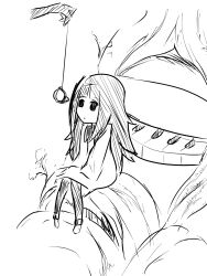  deemo empty_eyes etlabsotwe female_only femsub girl_(deemo) greyscale long_hair pendulum pocket_watch sitting sketch  rating:safe score: user:amentibus