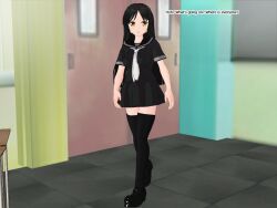 3d 3d_custom_girl black_hair henshin-san school_uniform socks text thighhighs uniform rating:Questionable score:36 user:Darkwitt