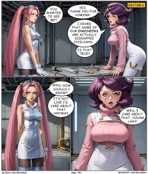 ai_art devianbar dialogue glasses large_breasts long_hair lovrina_(pokemon) nintendo pink_hair pokemon purple_hair short_hair team_hypno text twintails wicke rating:Safe score:2 user:Proyecto38