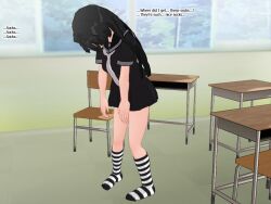 3d 3d_custom_girl black_hair brain_drain empty_eyes femsub henshin-san socks text thighhighs rating:Questionable score:13 user:Darkwitt