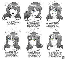 absurdres before_and_after dazed drool english_text female_only femsub happy_trance kaa_eyes long_hair monochrome multiple_views open_mouth original ping resisting sequence sweetlittleneko text western rating:Safe score:514 user:Rash1895