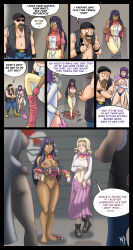 absurdres agatha aged_up barefoot beard biker_(pokemon) bikini_bottom blonde_hair blush bodysuit boots bottomless breast_press breasts collar comic dark_skin ditto femsub hypnolion hypnotic_accessory iris jacket lab_coat long_hair long_skirt maledom nintendo nude open_clothes open_mouth pokeball pokemon pokemon_black_and_white pokemon_firered_and_leafgreen professor_ivy purple_hair red_eyes shirt_lift shrunken_irises standing standing_at_attention tech_control terminator_(franchise) text time_travel topless undressing rating:Questionable score:132 user:Hypnolion