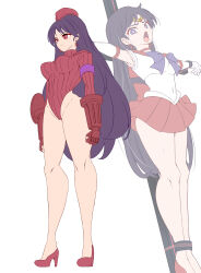  bare_legs black_eyes black_hair chibotakun corruption femsub long_hair red_eyes sailor_mars sailor_moon_(series) shadaloo_dolls solo street_fighter  rating:questionable score: user:zzzzzulu