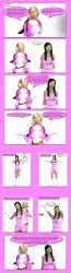 3d absurdres alternate_costume blonde_hair chicken_pose comic dialogue drool female_only femdom green_hair gwen_poole gwenpool happy_trance humor hypnotized_hypnotist marvel_comics pink_hair spiral_eyes super_hero symbol_in_eyes text theheckle turning_the_tables zombie_walk rating:Questionable score:26 user:theheckle