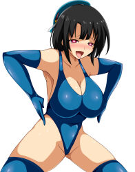 black_hair blush boots breasts femsub gloves haigure happy_trance hat heart heart_eyes kantai_collection large_breasts leotard open_mouth sansiki03 short_hair symbol_in_eyes takao_(kantai_collection) thigh_boots tongue tongue_out rating:Questionable score:13 user:Sleepyhead97