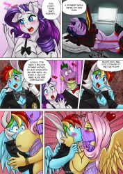 bunny_ears cosplay fake_animal_ears femdom femsub fluttershy furry harem_outfit huge_breasts hypnotized_hypnotist kill_la_kill kissing my_little_pony pia-sama rainbow_dash rarity spike twilight_sparkle rating:Questionable score:45 user:plsignoreme