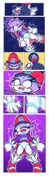 absurdres blaze_the_cat cat_girl comic complex_background dryer_chair enemy_conversion femdom femsub furry glowing pstash purple_hair remote_control robot robot_girl sharp_teeth sonic_the_hedgehog_(series) surprised tagme text trapped rating:Questionable score:20 user:Blitz_Habanera